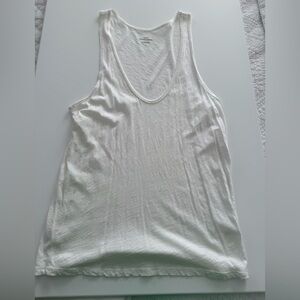 J. Crew White Scoop Neck Tank Top